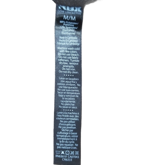 RBX Athletic Black Stretch Leggings Wide  Waistband - Picture 5 of 5